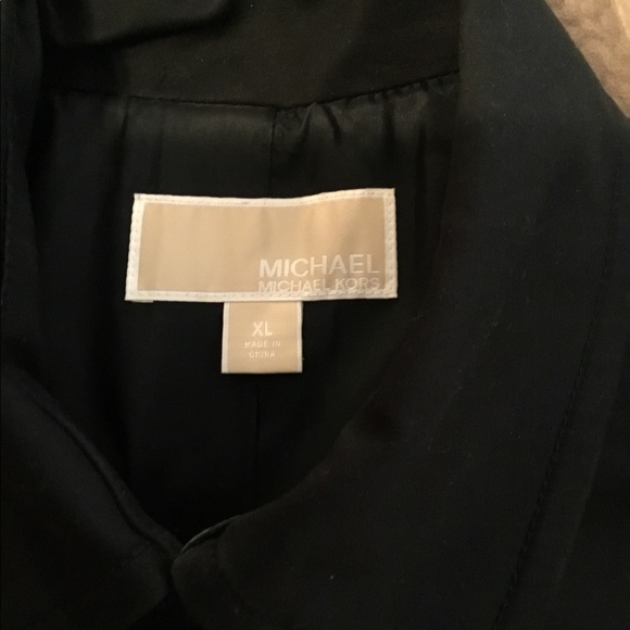 Michael Kors black trench coat jacket - Picture 5 of 6